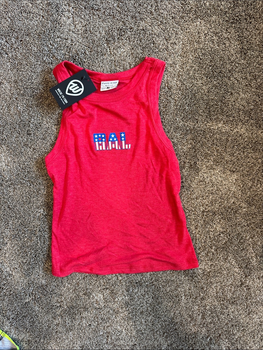 Red Tank Top with BAL Graphic